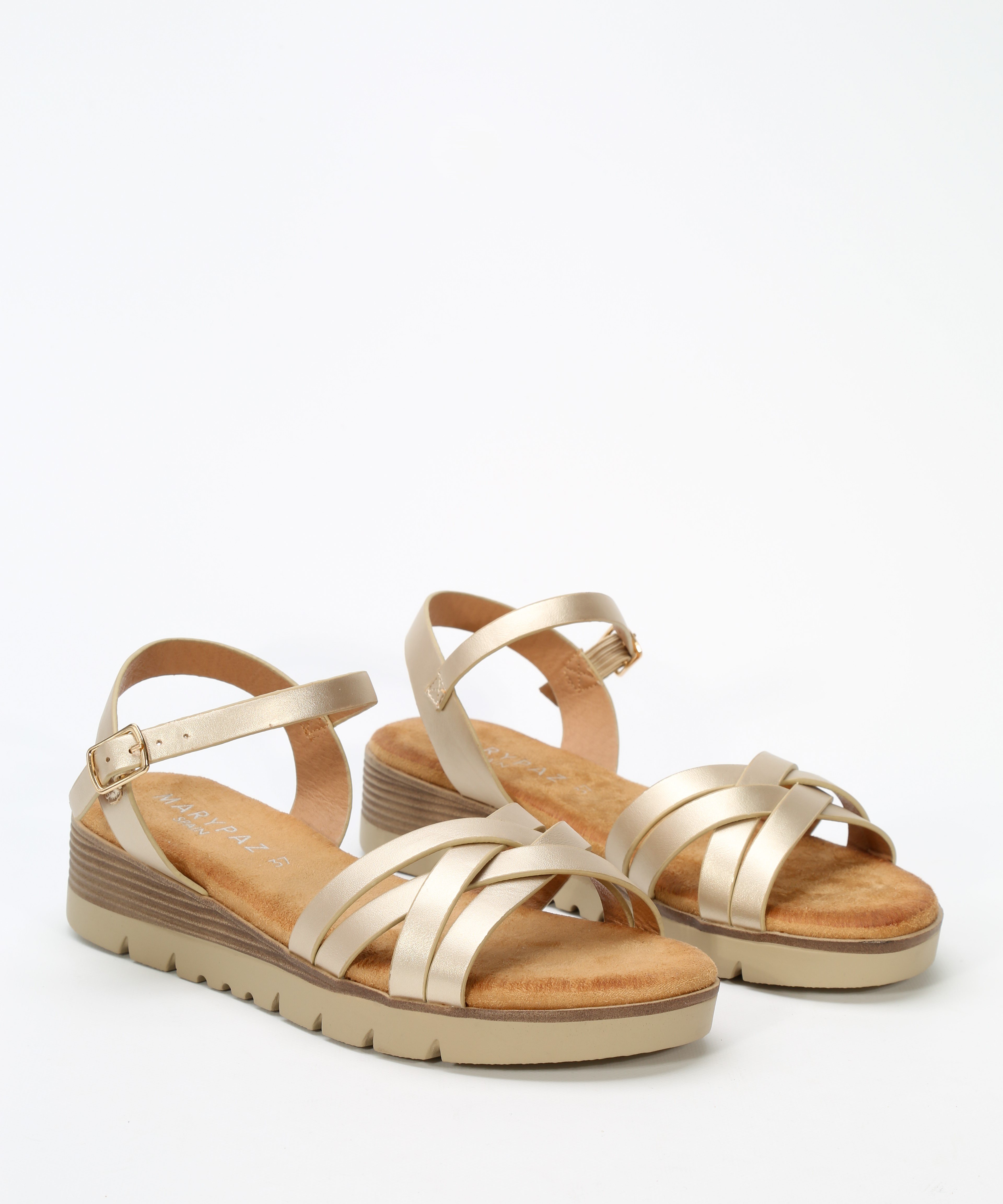 Sandalia plana tiras entrelazadas image number null